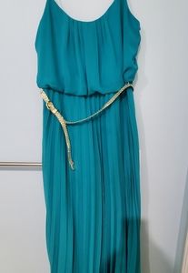 Bisou Bisou Long Green Dress